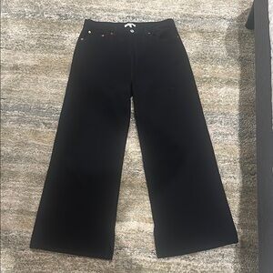 Re/Done Women's Black Wide-Leg Jeans